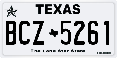 TX license plate BCZ5261
