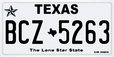 TX license plate BCZ5263