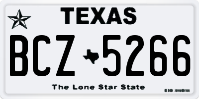 TX license plate BCZ5266