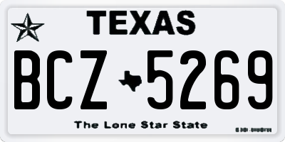 TX license plate BCZ5269