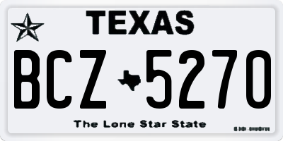 TX license plate BCZ5270
