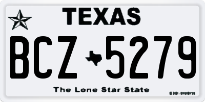 TX license plate BCZ5279