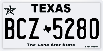 TX license plate BCZ5280