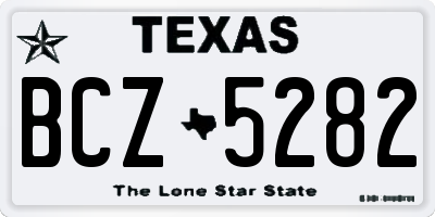 TX license plate BCZ5282