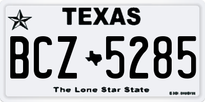 TX license plate BCZ5285
