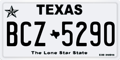 TX license plate BCZ5290