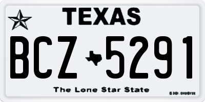 TX license plate BCZ5291