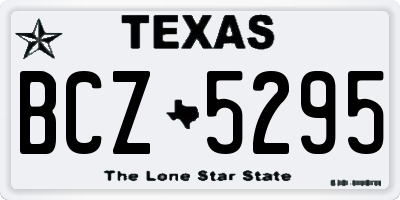 TX license plate BCZ5295