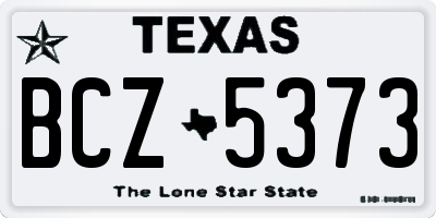 TX license plate BCZ5373