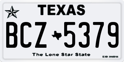 TX license plate BCZ5379