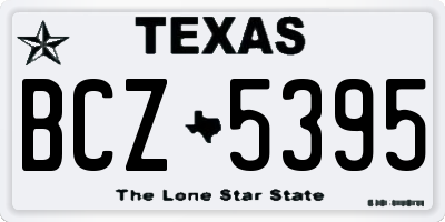 TX license plate BCZ5395