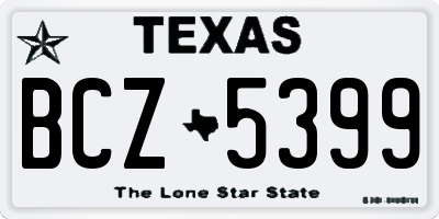 TX license plate BCZ5399