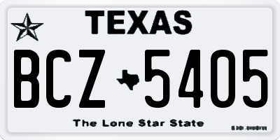 TX license plate BCZ5405