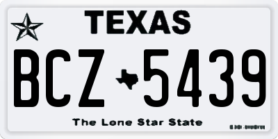 TX license plate BCZ5439