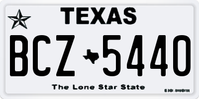 TX license plate BCZ5440