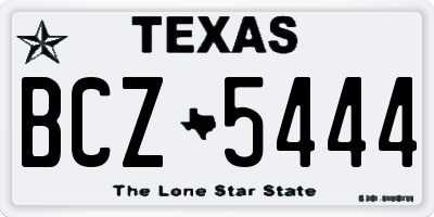 TX license plate BCZ5444