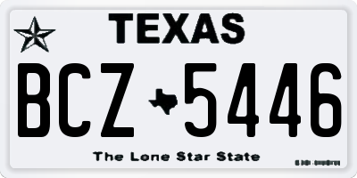 TX license plate BCZ5446