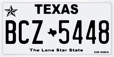 TX license plate BCZ5448