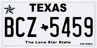 TX license plate BCZ5459