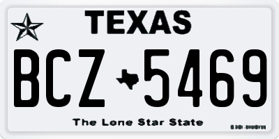 TX license plate BCZ5469
