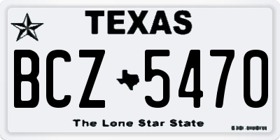 TX license plate BCZ5470