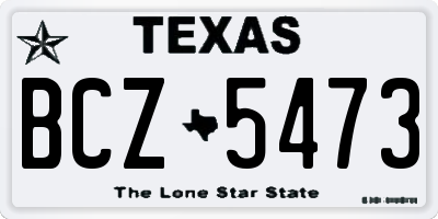TX license plate BCZ5473