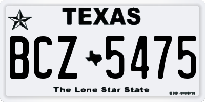 TX license plate BCZ5475