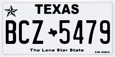TX license plate BCZ5479