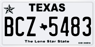 TX license plate BCZ5483