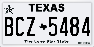 TX license plate BCZ5484