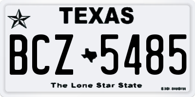 TX license plate BCZ5485
