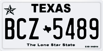 TX license plate BCZ5489
