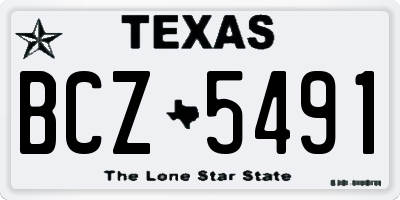 TX license plate BCZ5491