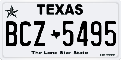 TX license plate BCZ5495