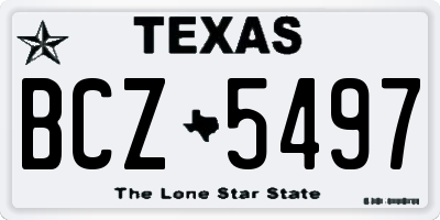 TX license plate BCZ5497