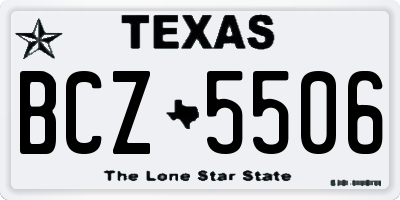 TX license plate BCZ5506