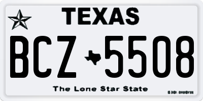 TX license plate BCZ5508