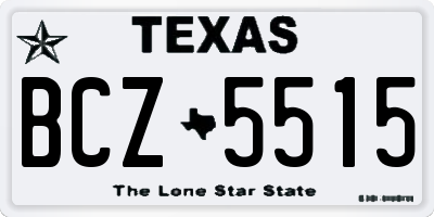 TX license plate BCZ5515