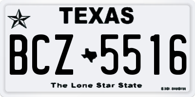 TX license plate BCZ5516