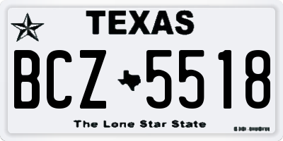 TX license plate BCZ5518