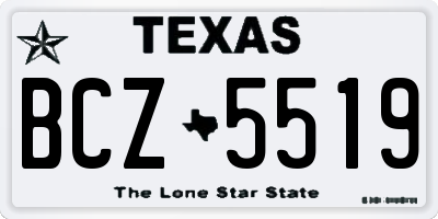 TX license plate BCZ5519