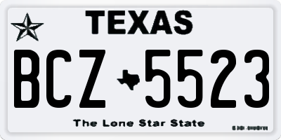TX license plate BCZ5523