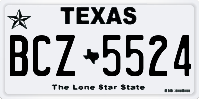 TX license plate BCZ5524