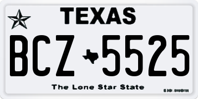 TX license plate BCZ5525