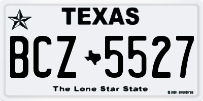 TX license plate BCZ5527