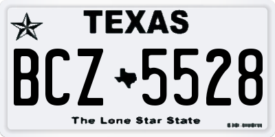 TX license plate BCZ5528