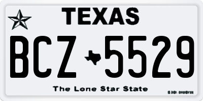 TX license plate BCZ5529