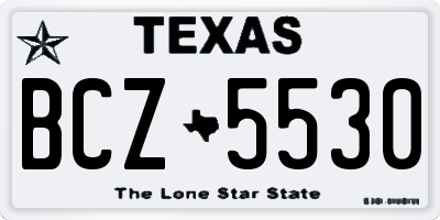 TX license plate BCZ5530