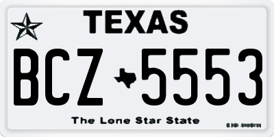 TX license plate BCZ5553