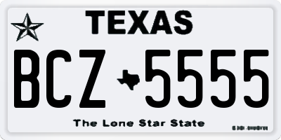 TX license plate BCZ5555